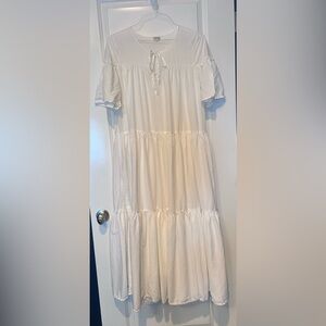J. Crew Tiered Cotton Voile Beach Dress Coverup. Sheer. Size Medium. EUC!